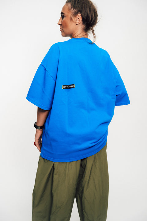 T-SHIRT BLUE OVERSIZED