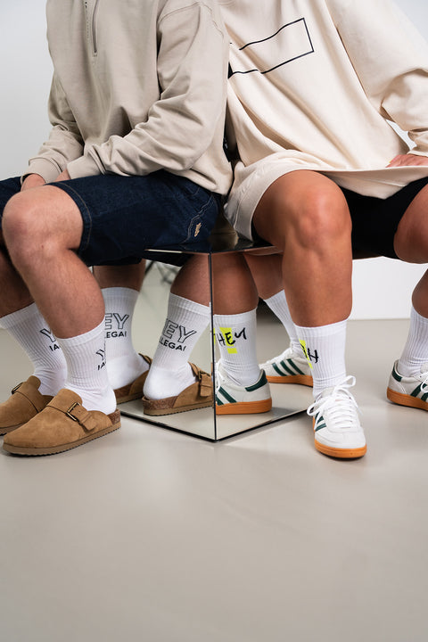 HEY SOCKS WHITE - 3er Bundle